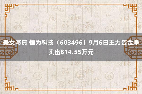 美女写真 恒为科技（603496）9月6日主力资金净卖出814.55万元