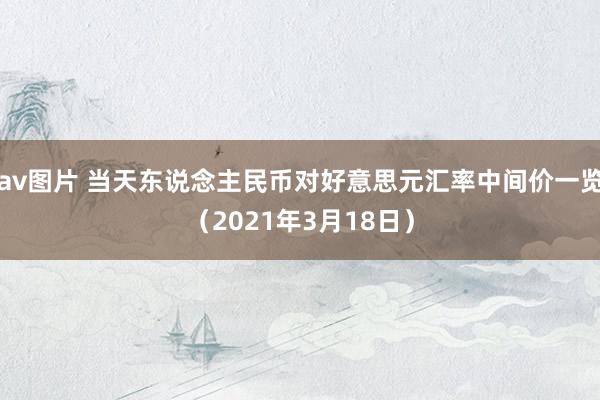 av图片 当天东说念主民币对好意思元汇率中间价一览（2021年3月18日）