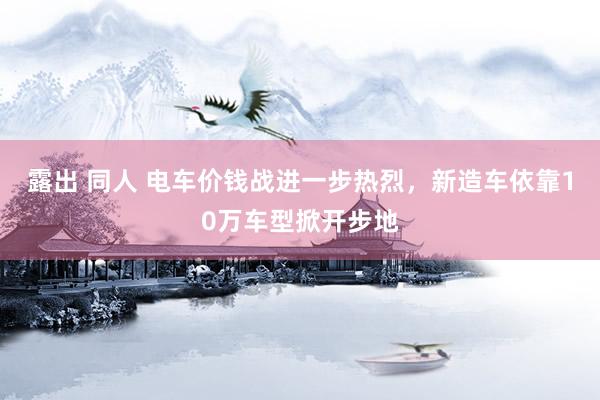 露出 同人 电车价钱战进一步热烈，新造车依靠10万车型掀开步地