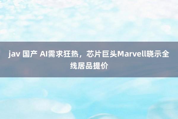 jav 国产 AI需求狂热，芯片巨头Marvell晓示全线居品提价