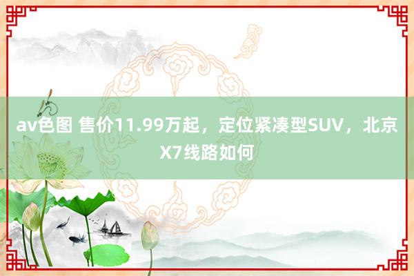 av色图 售价11.99万起，定位紧凑型SUV，北京X7线路如何