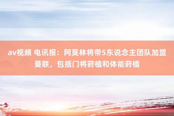 av视频 电讯报：阿莫林将带5东说念主团队加盟曼联，包括门将莳植和体能莳植