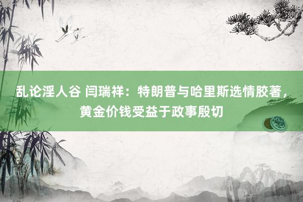 乱论淫人谷 闫瑞祥：特朗普与哈里斯选情胶著，黄金价钱受益于政事殷切