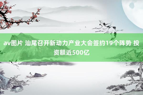 av图片 汕尾召开新动力产业大会签约19个阵势 投资额近500亿