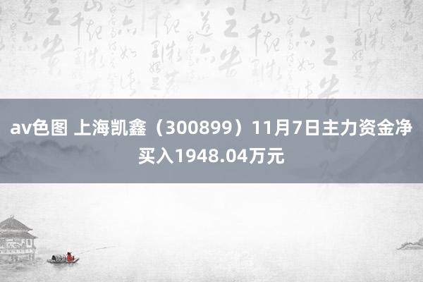 av色图 上海凯鑫（300899）11月7日主力资金净买入1948.04万元