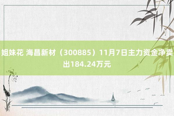 姐妹花 海昌新材（300885）11月7日主力资金净卖出184.24万元