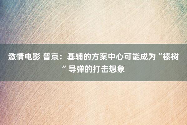 激情电影 普京：基辅的方案中心可能成为“榛树”导弹的打击想象