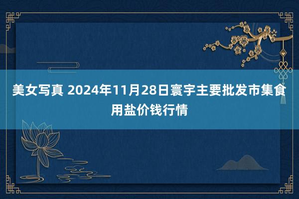 美女写真 2024年11月28日寰宇主要批发市集食用盐价钱行情