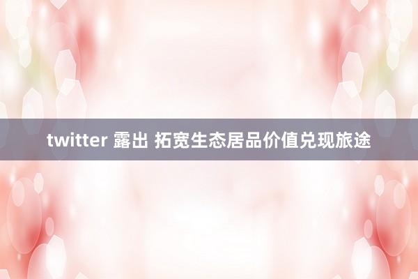 twitter 露出 拓宽生态居品价值兑现旅途