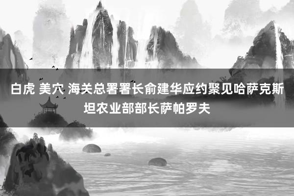 白虎 美穴 海关总署署长俞建华应约聚见哈萨克斯坦农业部部长萨帕罗夫