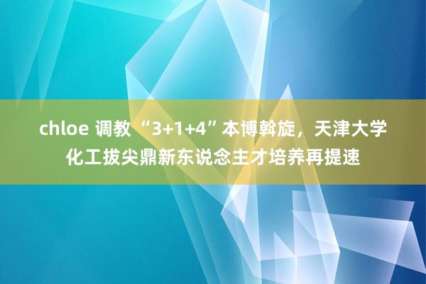 chloe 调教 “3+1+4”本博斡旋，天津大学化工拔尖鼎新东说念主才培养再提速