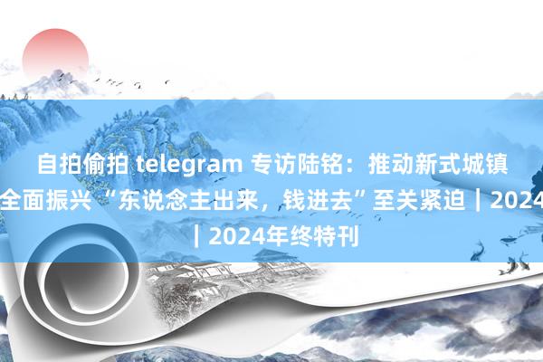 自拍偷拍 telegram 专访陆铭：推动新式城镇化和乡村全面振兴 “东说念主出来，钱进去”至关紧迫｜2024年终特刊