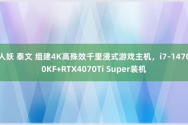 人妖 泰文 组建4K高殊效千里浸式游戏主机，i7-14700KF+RTX4070Ti Super装机