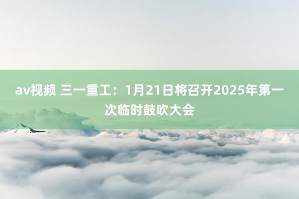 av视频 三一重工：1月21日将召开2025年第一次临时鼓吹大会