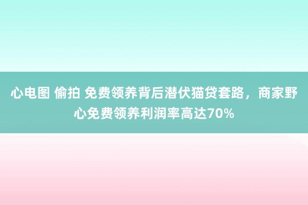 心电图 偷拍 免费领养背后潜伏猫贷套路，商家野心免费领养利润率高达70%