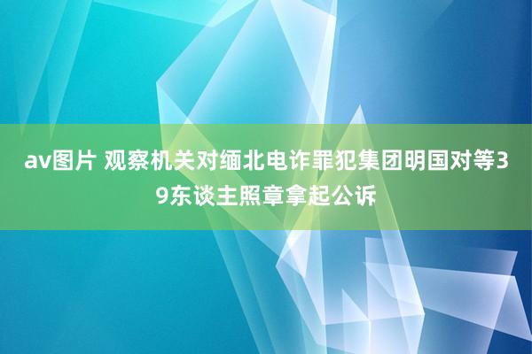 av图片 观察机关对缅北电诈罪犯集团明国对等39东谈主照章拿起公诉