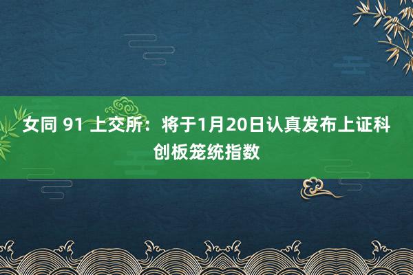 女同 91 上交所：将于1月20日认真发布上证科创板笼统指数