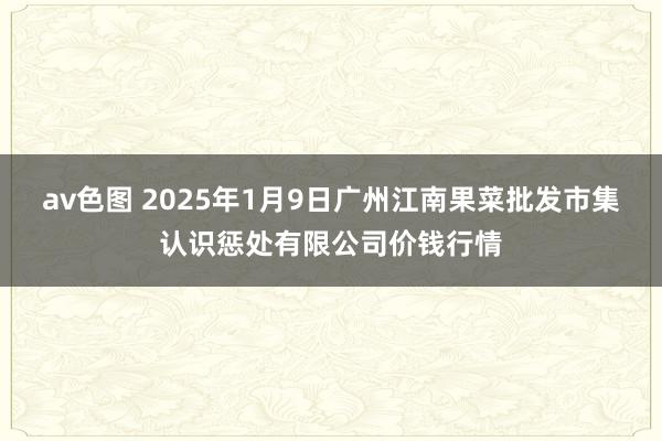 av色图 2025年1月9日广州江南果菜批发市集认识惩处有限公司价钱行情